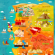 Illustration for article titled Stylized emGame of Thrones/em maps make Westeros and Essos look like pleasant places to vacation